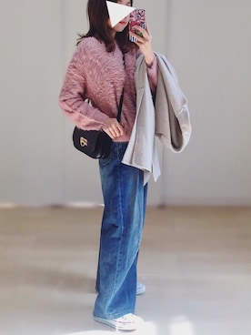「SonnyLabel」｜「アイテム（チェスターコート）」を使った、𓎤 ﾖｺ𓅹さん（レディース・156cm）の冬コーディネート
