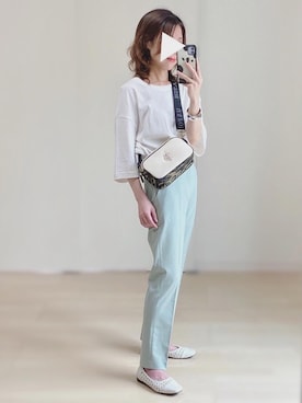 「petitcro（プティクロ）のpetitcro  ワイドバングル PCKB1901001（バングル/リストバンド）」を使った、𓎤 ﾖｺ𓅹さん（レディース・156cm）の春コーディネート