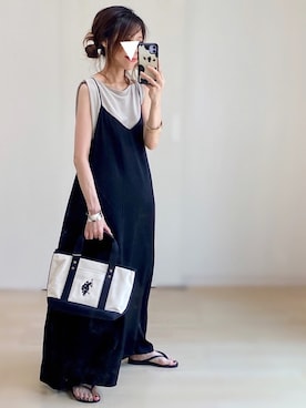 「petitcro（プティクロ）のpetitcro  ワイドバングル PCKB1901001（バングル/リストバンド）」を使った、𓎤 ﾖｺ𓅹さん（レディース・156cm）の夏コーディネート