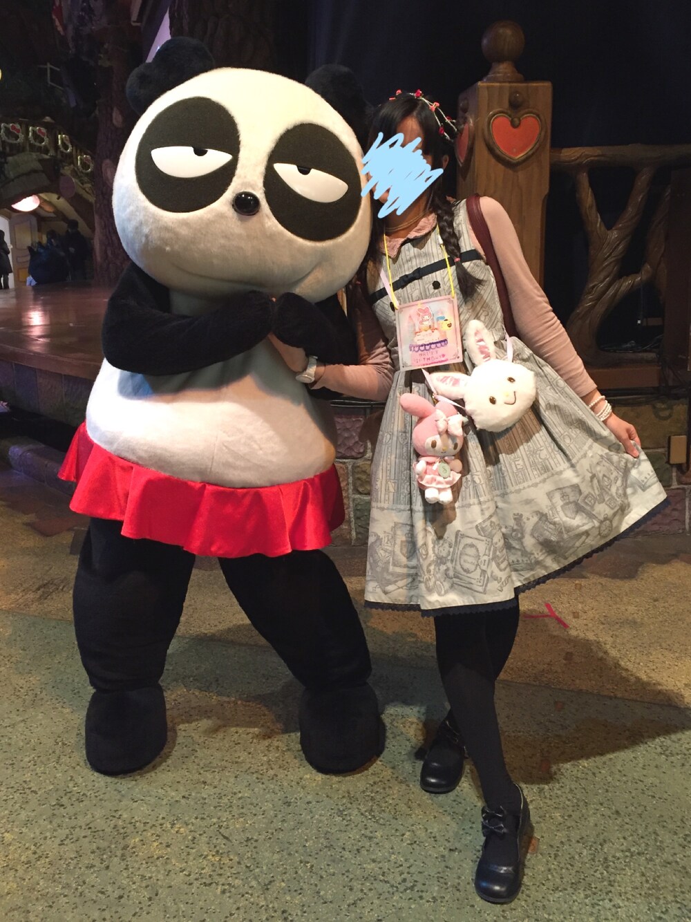 「カジュアル、休日スタイル、クラシカル、ロリィタ、ロリータ、ハンドメイド、うさぎ、innocent world、春コーデ、lolita」｜「Innocent Worldのアイテム（ワンピース/ドレス、グレー系）」を使った、manaca*さん（レディース・168cm）の春コーディネートの1枚目の写真