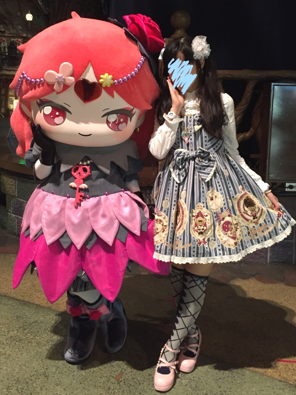 「ロリータ、甘ロリ、青、ヒール、ツインテール、ストライプ、ストラップシューズ、レース、初夏、休日スタイル」｜「BABY,THE STARS SHINE BRIGHTのアイテム（ワンピース/ドレス、ブルー系）」を使った、manaca*さん（レディース・168cm）の春コーディネートの1枚目の写真