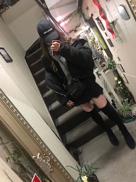 「EVRIS（エヴリス）のアイテム（ダウンジャケット/コート）」を使った、H⃞i⃞n⃞a⃞ さん（レディース・163cm）の冬コーディネート