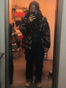 アウトドアーとミリタリーな48歳おじさんさん(メンズ・163cm)の冬コーディネート