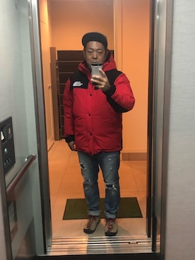 「ノースフェイス」｜アウトドアーとミリタリーな47歳男子さん（メンズ・163cm）の春コーディネート