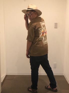 アウトドアーとミリタリーな48歳おじさんさん(メンズ・163cm)の夏コーディネート