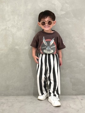 「RADCHAP（ラッドチャップ）のアイテム（トップス）」を使った、SORAさん（キッズ・90cm）の夏コーディネート