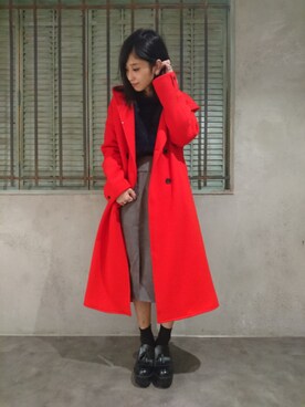 「HARE（ハレ）のアイテム（その他アウター）」を使った、sayaさん（レディース・157cm）の秋コーディネート