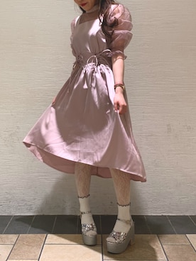 「Honey Salon（ハニーサロン）のアイテム」を使った、しぃちゃんさん（レディース・151cm）の夏コーディネート
