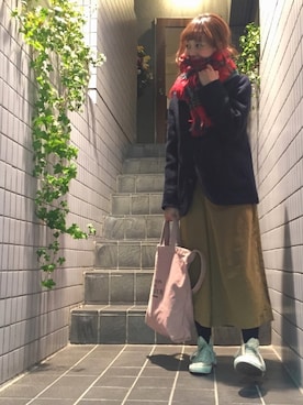 「DANTON（ダントン）のアイテム（ダッフルコート）」を使った、halさん（レディース・149cm）の冬コーディネート