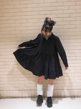 「SPINNS(スピンズ)のアイテム(シュシュ)」を使った、ちげったさん(レディース・154cm)の冬コーディネート