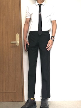 「BALENCIAGA」｜「アイテム（フォーマルスーツ/小物）」を使った、DOMさん（メンズ・182cm）の夏コーディネート