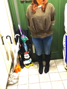 「アイテム（その他トップス、ブラウン系）」を使った、MaRi☺︎さん（レディース・150cm）の秋コーディネート