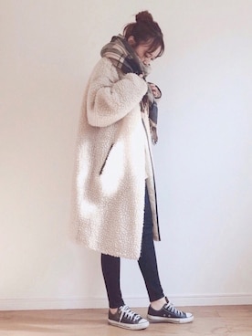 「DHOLIC（ディーホリック）のアイテム（ファッション雑貨）」を使った、ᴍ ᴀ ʀ ɪ  さん（レディース・157cm）の冬コーディネート