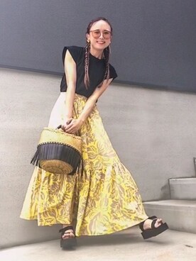 「Teva（テバ）のTeva / プラットフォーム ユニバーサル（サンダル）」を使った、ᴍ ᴀ ʀ ɪ  さん（レディース・157cm）の春コーディネート