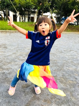 「アイテム（レギンス/スパッツ）」を使った、みほさん（キッズ・100cm）の夏コーディネート