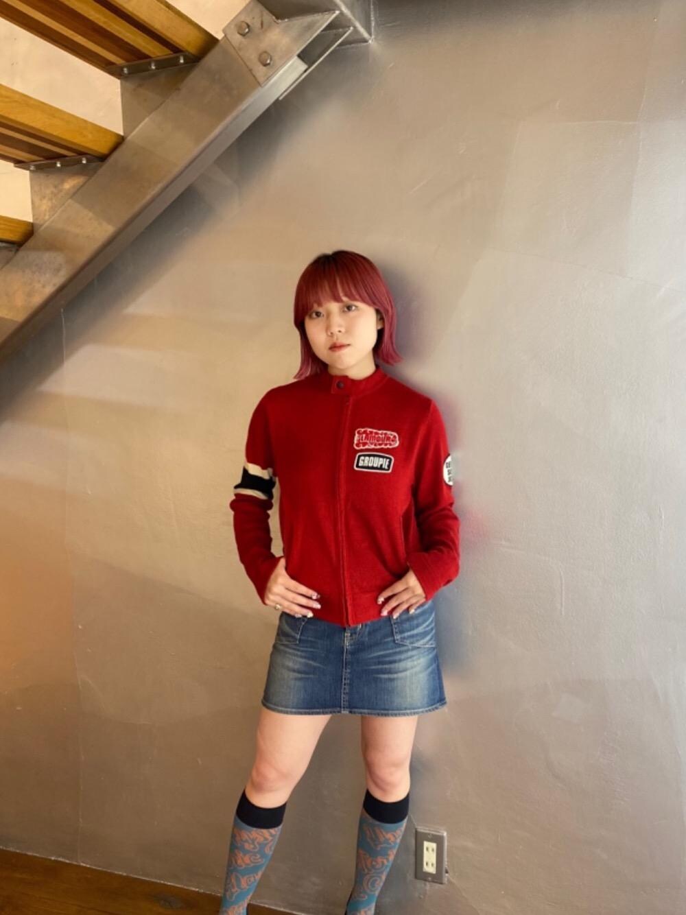 新品タグ付 FLAMING LADIES ワッペン ニット シングルライダース FLAMING LADIESワッペン シングルライダースを使った人気
