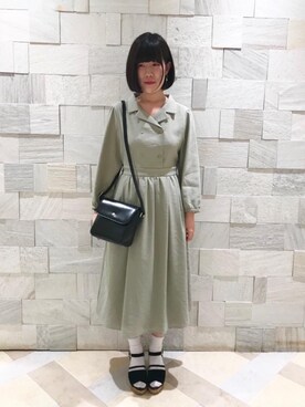 Majestic Legon マジェスティックレゴン のシャツワンピース グリーン系 を使った人気ファッションコーディネート ユーザー ショップスタッフ Wear