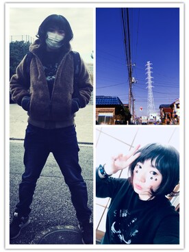 「Back Channel（バックチャンネル）のアイテム（その他アウター）」を使った、もぐさん（レディース・170cm）の冬コーディネート