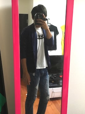 「VADEL（バデル）のアイテム」を使った、れんさん（メンズ・168cm）の春コーディネート