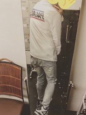 「palace」｜「アイテム（ブルゾン）」を使った、ignuさん（メンズ・175cm）の春コーディネート