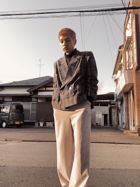 「ゆるコーデ」｜「アイテム（テーラードジャケット、その他）」を使った、ren05310721さん（メンズ・164cm）の春コーディネート