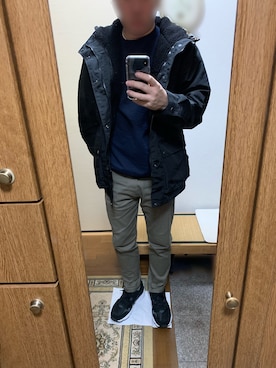 「アイテム（スウェット）」を使った、悠さん（メンズ・174cm・30代）の冬コーディネート