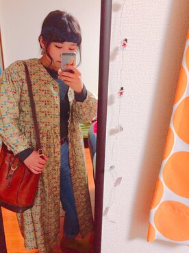 「タッセルイヤリング」｜ちゃないさん（レディース・158cm）の春コーディネート