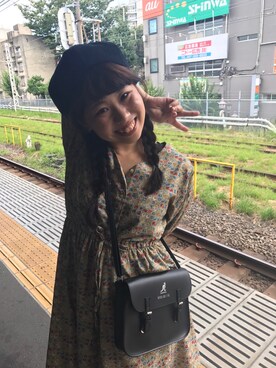 「Crisp（クリスプ）のアイテム（ハンチング/ベレー帽）」を使った、ちゃないさん（レディース・158cm）の秋コーディネート