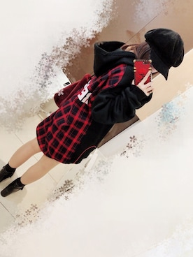 「one way（ワンウェイ）のアイテム（帽子）」を使った、まいちむさん（レディース・147cm）の冬コーディネート