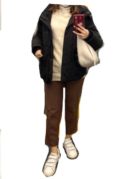 「COCO DEAL（ココディール）のアイテム（スラックス）」を使った、わたぼうさん（レディース・156cm）の春コーディネート
