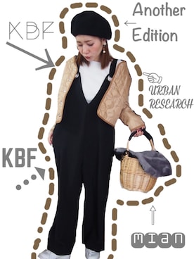 「URBAN RESEARCH（アーバンリサーチ）のUR ワイドリブ袖フレアカットソー（Tシャツ/カットソー）」を使った、cana.さん（レディース・152cm）の冬コーディネート