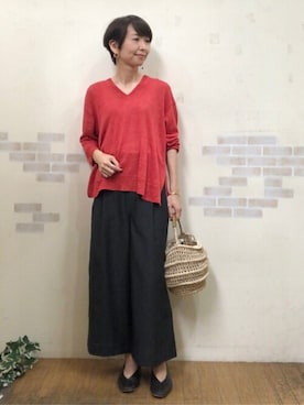 「アイテム（タンクトップ、グレー系）」を使った、mayumiさん（レディース・160cm）の夏コーディネート