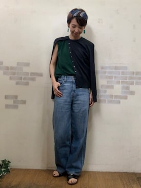 「フレンチカジュアル」｜mayumiさん（レディース・160cm）の夏コーディネート