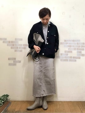 「human woman（ヒューマンウーマン）の◆オリジナルショートブーツ（ブーツ）」を使った、mayumiさん（レディース・160cm）の秋コーディネート