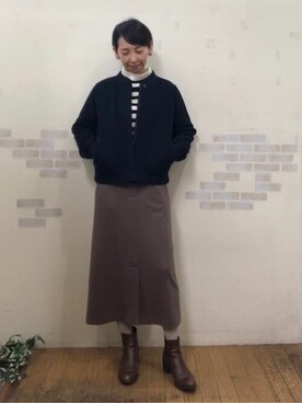 「フレンチ」｜mayumiさん（レディース・160cm）の冬コーディネート