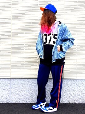 「ブリーチデニム」｜「アイテム（サンダル）」を使った、YUKiさん（レディース・170cm）の春コーディネート