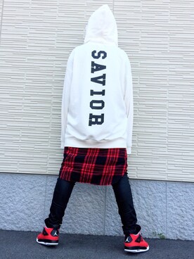 「プルオーバーパーカー」｜「アイテム（その他）」を使った、YUKiさん（レディース・170cm）の春コーディネート