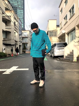 「NOISE MAKER（ノイズメーカー）のアイテム（トップス）」を使った、バラキヨさん（メンズ・171cm）の冬コーディネート