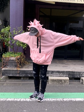 「n(n) BY NUMBER (N)INE（エヌエヌバイナンバーナイン）のアイテム（パンツ）」を使った、バラキヨさん（メンズ・171cm）の冬コーディネート
