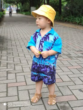 「WM（ダブルエム）のアイテム」を使った、mollyさん（キッズ・90cm）の夏コーディネート