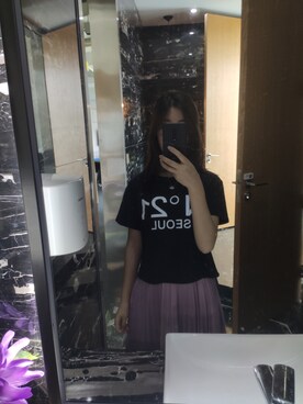 「WM（ダブルエム）のアイテム」を使った、mollyさん（レディース・165cm）の夏コーディネート