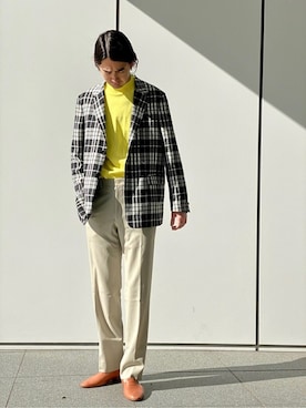 「EDIFICE LA BOUCLE（エディフィスラブークル）のアイテム（ジャケット/アウター）」を使った、AOYAGIさん（メンズ・188cm）の冬コーディネート