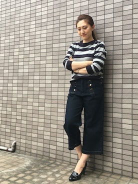 「Petit Honfleur（プチオンフルール）のアイテム」を使った、CROSSPLUSさん（レディース・163cm）の秋コーディネート