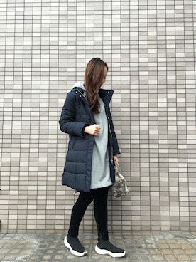 「Petit Honfleur（プチオンフルール）のアイテム」を使った、CROSSPLUSさん（レディース・165cm）の冬コーディネート