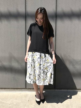 「A/C DESIGN BY ALPHA CUBIC（エーシーデザインバイアルファキュービック）のアイテム」を使った、CROSSPLUSさん（レディース・167cm）の夏コーディネート