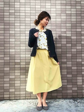 「Petit Honfleur（プチオンフルール）のアイテム」を使った、CROSSPLUSさん（レディース・157cm）の夏コーディネート