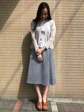 「Petit Honfleur（プチオンフルール）のアイテム」を使った、CROSSPLUSさん（レディース・167cm）の夏コーディネート