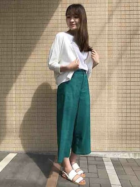 「Petit Honfleur（プチオンフルール）のアイテム」を使った、CROSSPLUSさん（レディース・168cm）の夏コーディネート