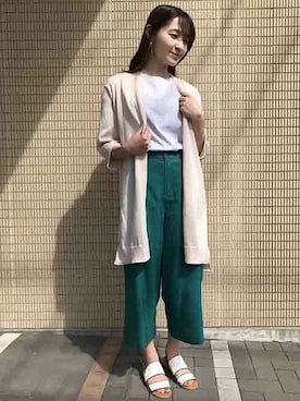 「Petit Honfleur（プチオンフルール）のアイテム」を使った、CROSSPLUSさん（レディース・168cm）の夏コーディネート