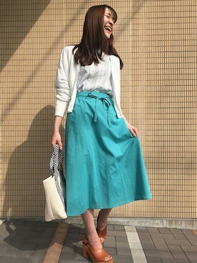 「Petit Honfleur（プチオンフルール）のアイテム」を使った、CROSSPLUSさん（レディース・168cm）の夏コーディネート